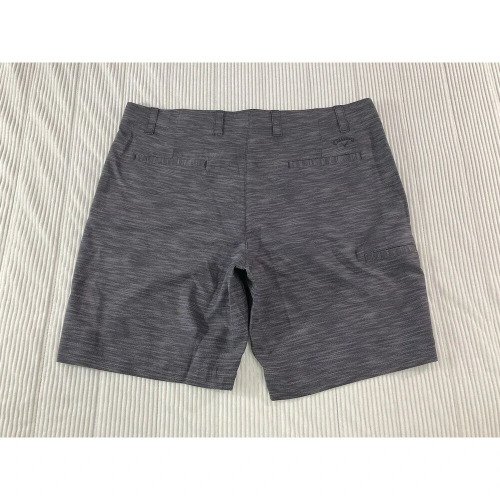 Callaway Golf Shorts Mens 40 Gray Zigzag Print Flex Fit Moisture Wicking Stretch